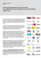 More than 220 civil society and trade union organisations call on EU to end corporate abuse