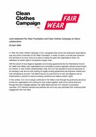Joint statement: Fair Wear Foundation and Clean Clothes Campaign on future collaboration