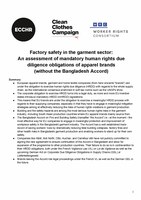 Factory safety in the garment sector: An assessment of mandatory human rights due diligence obligations of apparel brands (without the Bangladesh Accord)