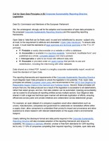 Open Data Principles support letter for EU policy