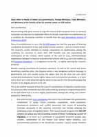 Open letter to Heads of states and governments, Foreign Ministers, Trade Ministers,  and Ministers of the Interior of the EU member states on GSP reform