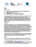 Ongoing Safety Delays at H&M Suppliers in Bangladesh