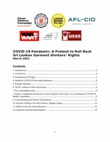 COVID-19 Pandemic: A Pretext to Roll Back Sri Lankan Garment Workersa Rights