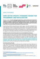 Sector specific standards needed for European Corporate Sustainability Reporting