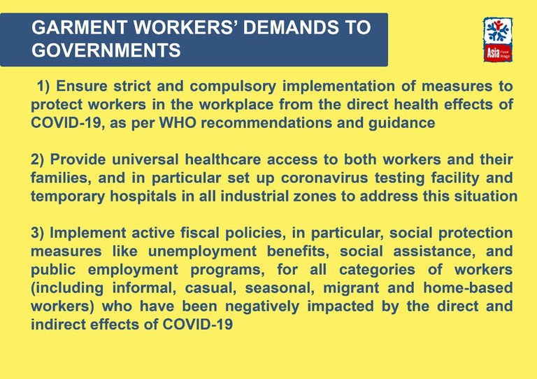 covid19 demands AFWA governments