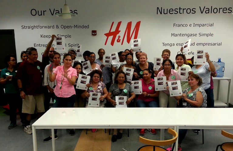 H&M workers in New Jersey show their solidarity with Cambodian workers 