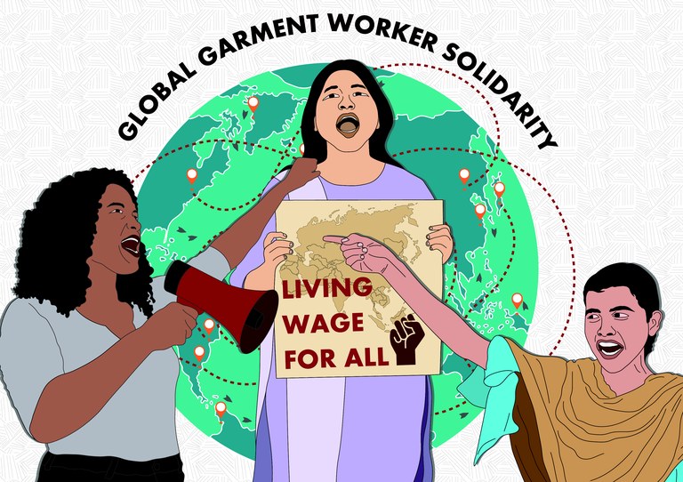 Garment Worker Solidarity Poster White