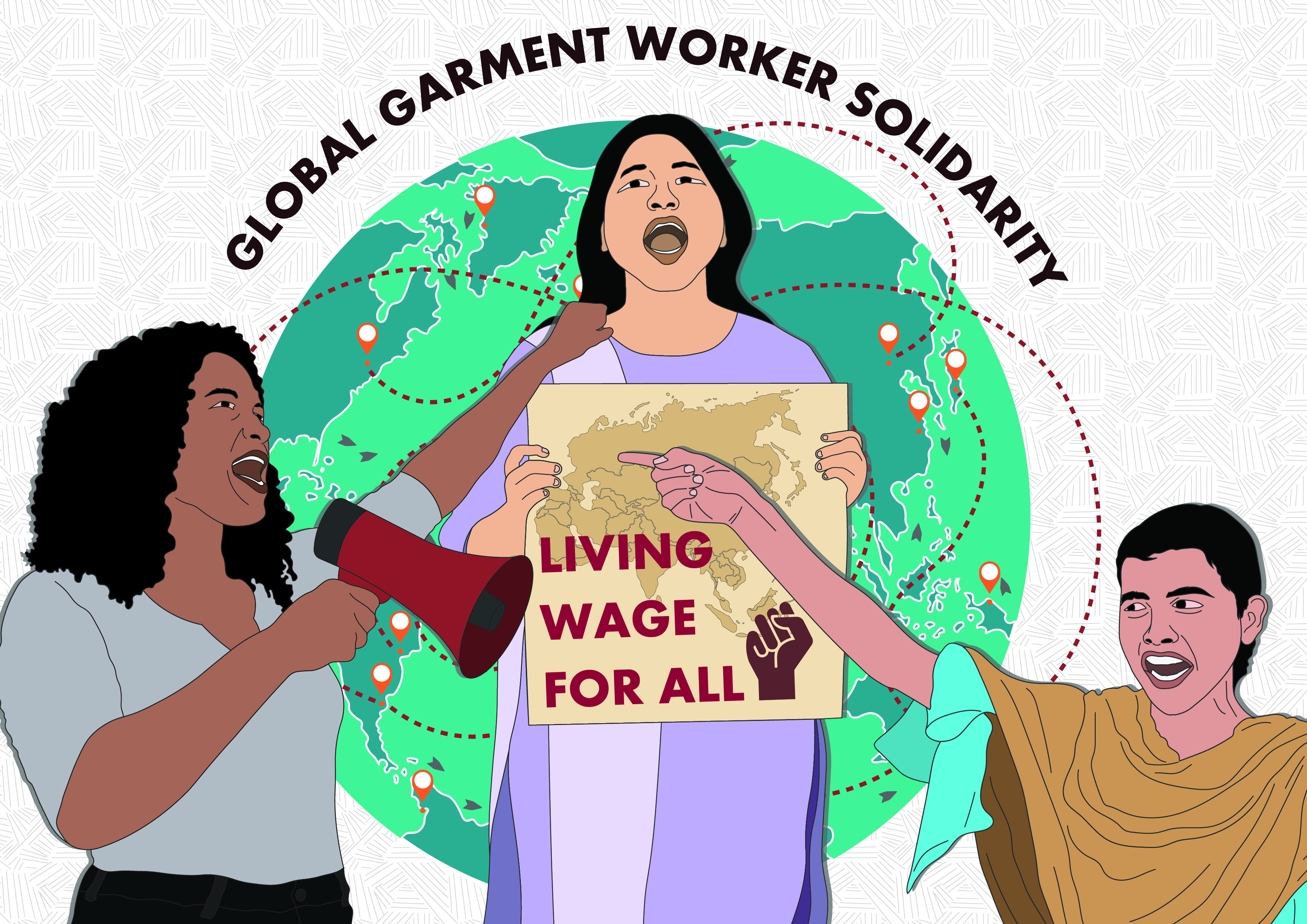 Garment Worker Solidarity Poster White