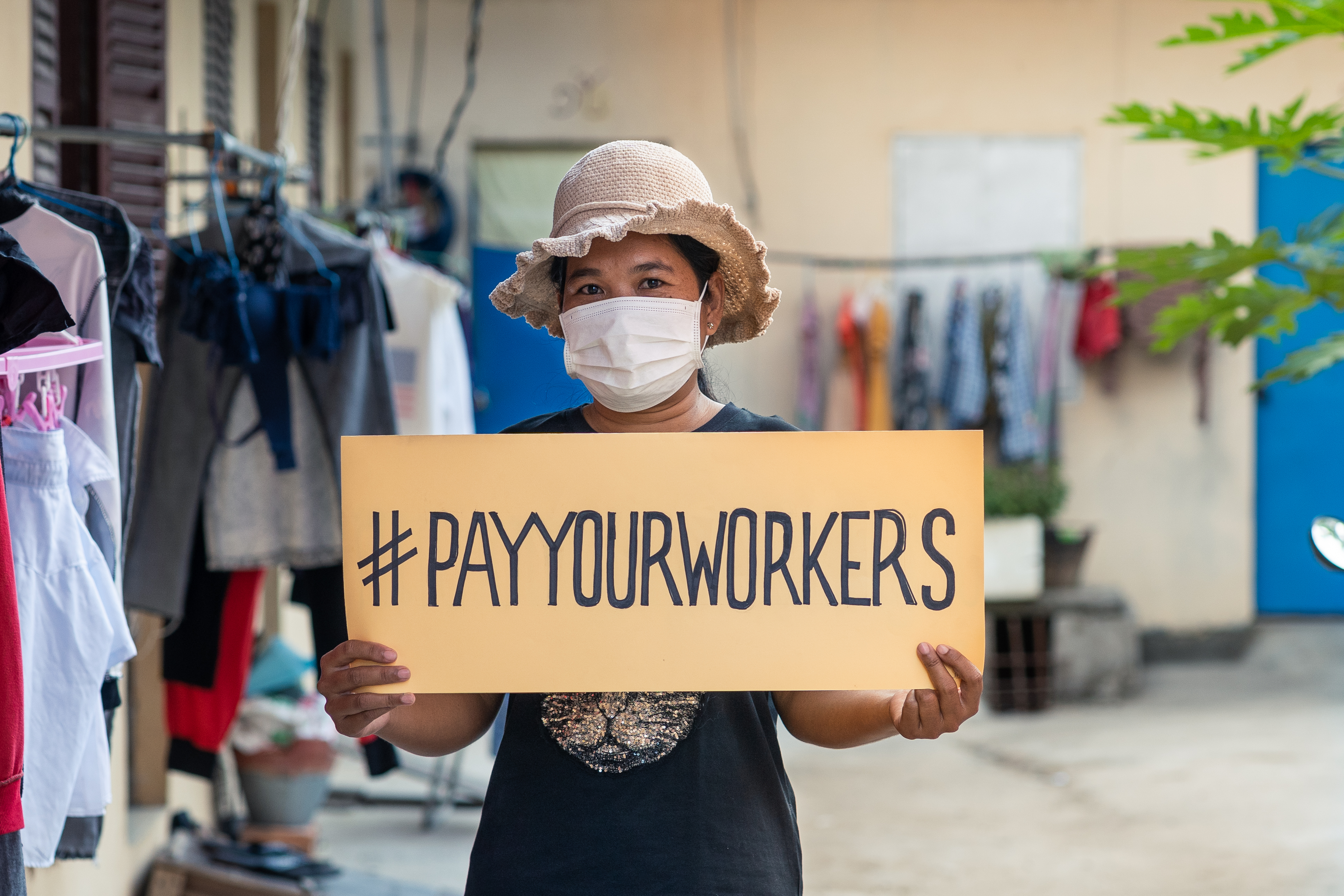 Cambodia worker calls on brands to #PayYourWorkers