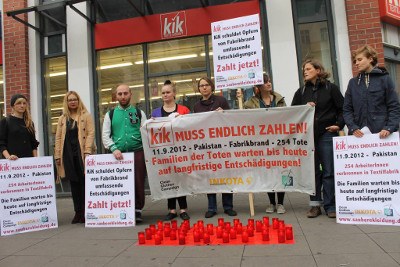 In Berlin activists took their message to KiK