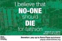 Benetton targeted over Rana Plaza compensation on International Human Rights Day