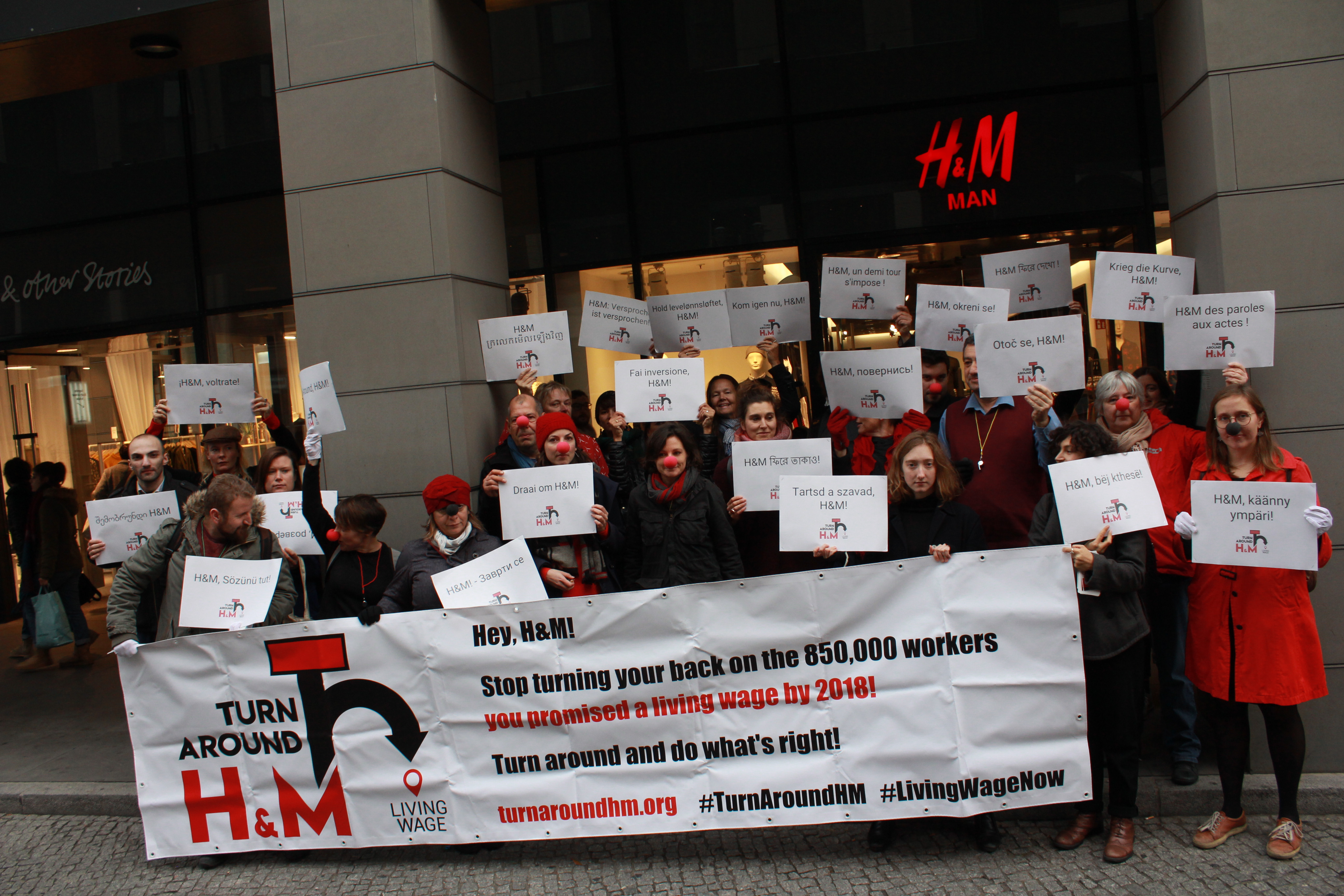 Global week of action against poverty wages at H M Clean Clothes Campaign