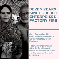 Seven years after deadly fire, garment workers in Pakistan still need a worker-led factory safety programme