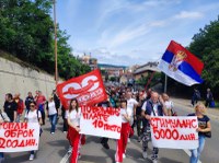 CCC organisations support wage struggle of Falc East workers in Knjaževac